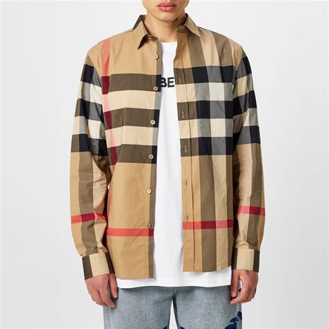 burberry men's long sleeve shirt